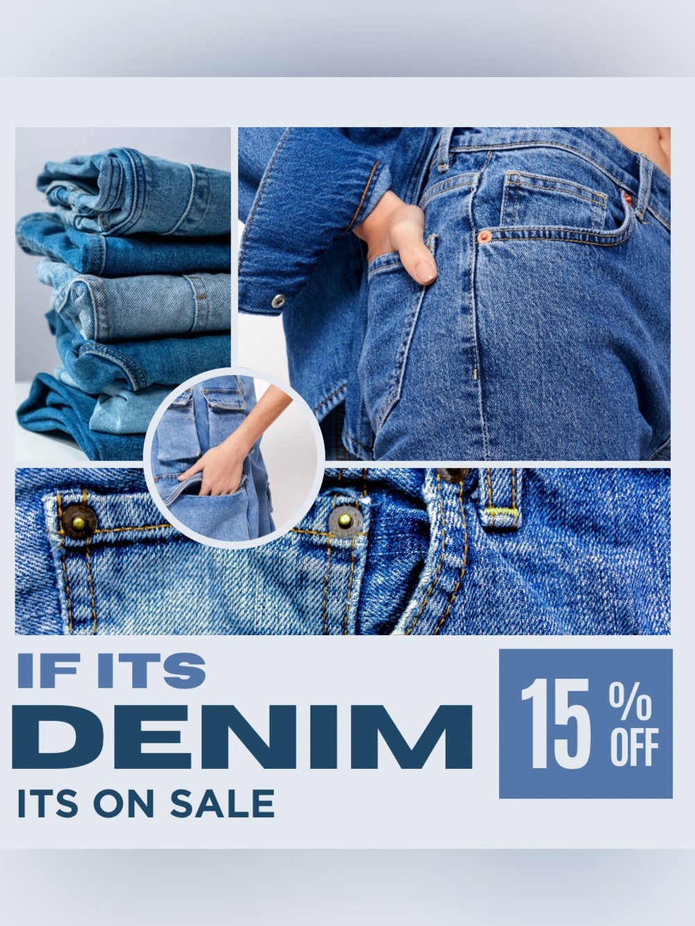 All denim on sale